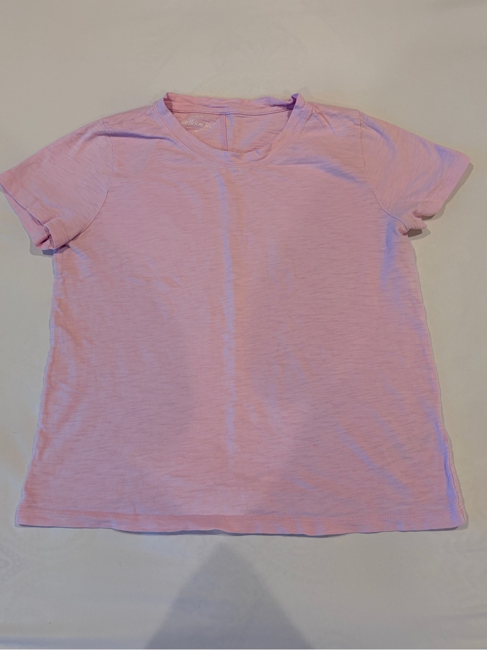 J. Crew Girlfriend Light Pink Crewneck Short Sleeve Tee